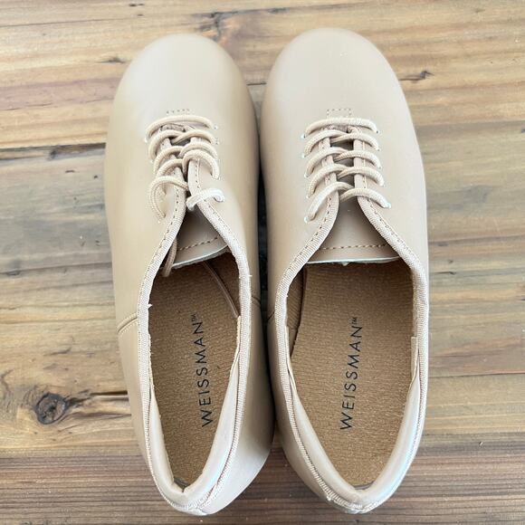 Weissman Mens Lace-Up Tap Shoes Caramel Size 5A Dance Show Event Costume - Picture 5 of 7